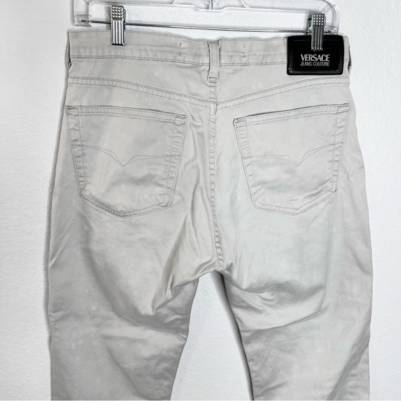 Versace Jeans Couture Pants Men 34 35 Gray Destroyed Bleach Splatter CL - Picture 6 of 12